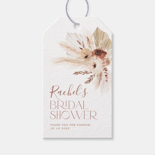 Brautparty Boho Floral Gift Tags für Favoriten Geschenkanhänger (Vorderseite)