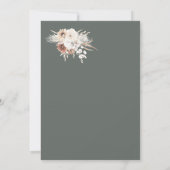 Brautparty Boho pampas Grass Einladung (Rückseite)