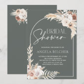 Brautparty Boho pampas Grass Einladung (Vorne/Hinten)