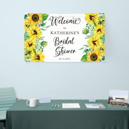 Brautparty Boho Sunflowers | Eukalyptus Banner (Messeveranstaltung)