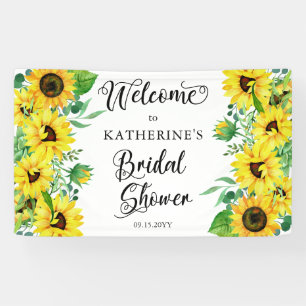 Brautparty Boho Sunflowers   Eukalyptus  Banner