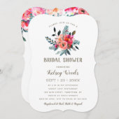 Brautparty Boho Wildblumen-| Einladung (Vorne/Hinten)