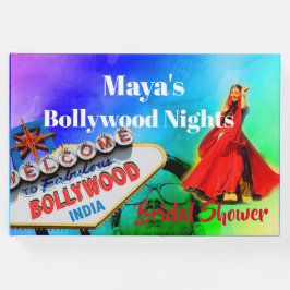 Brautparty Bollywood Indian Colorful Modern Gästebuch