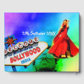 Brautparty Bollywood Indian Colorful Modern Gästebuch (Rückseite)