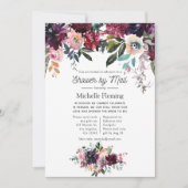 Brautparty Bordeaux Einladung (Vorderseite)