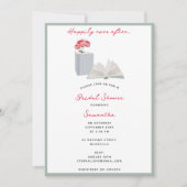 Brautparty Botanische Bücher und Bibliothek lesen Einladung (Vorderseite)