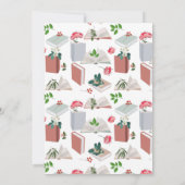 Brautparty Botanische Bücher und Bibliothek lesen Einladung (Rückseite)