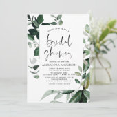 Brautparty Botanische Vegetation Einladung (Stehend Vorderseite)