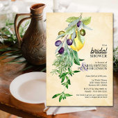 Brautparty Botanische Zitronenkräutern Einladung