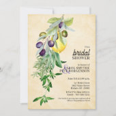 Brautparty Botanische Zitronenkräutern Einladung (Vorderseite)
