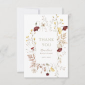 Brautparty botanischer Aquarellrahmen Dankeskarte (Vorderseite)