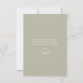 Brautparty botanischer Aquarellrahmen Dankeskarte (Rückseite)