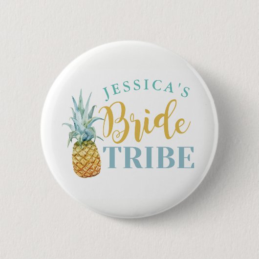 Brautparty-Braut-Abzeichen Bachelorette Ananas Button (Vorderseite)