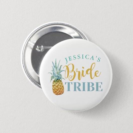 Brautparty-Braut-Abzeichen Bachelorette Ananas Button (Vorne & Hinten)