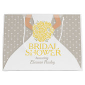 Brautparty Braut personalisierte Geschenktasche Große Geschenktüte (Vorderseite)