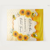 Brautparty Braut zu Bienen Honig Tropfen Sonnenblu Wandteppich (Vorderseite (Horizontal))