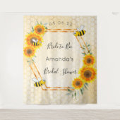 Brautparty Braut zu Bienenblumen Hummeln Wandteppich (Vorderseite)