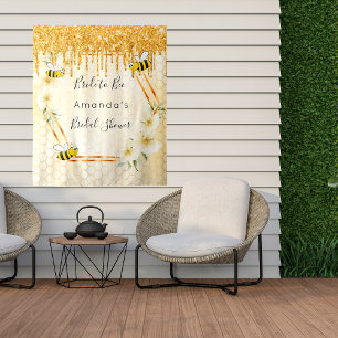 Brautparty Braut zu Bienenwabenkraube Glitzer Wandteppich