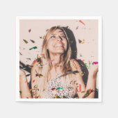 Brautparty Bride Face Foto Serviette (Vorderseite)