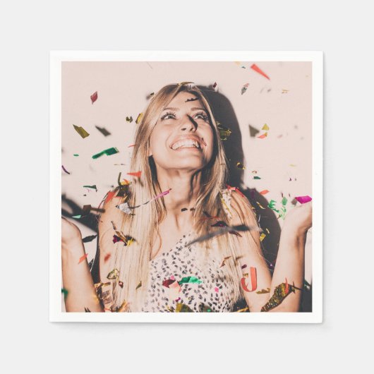 Brautparty Bride Face Foto Serviette (Vorderseite)