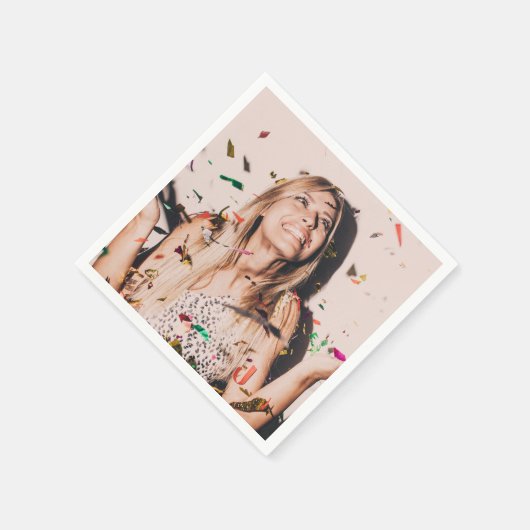 Brautparty Bride Face Foto Serviette (Ecke)