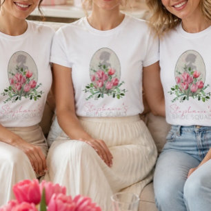 Brautparty Bride Squad Personalisierter T - Shirt