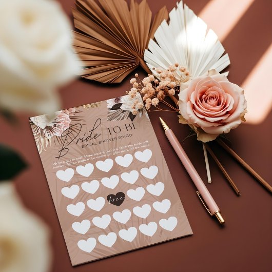 Brautparty Bride-to-be Bingo Chic Boho Florals