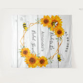 Brautparty Bride to bibe Sonnenblumen rustikales H Wandteppich (Vorderseite (Horizontal))