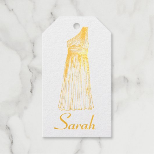 Brautparty Bridesmaid Gown Dress Trauzeugin Geschenkanhänger (Vorderseite)