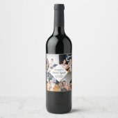 Brautparty Bridesmaid-Vorschlag Foto Collage Weinetikett (Vorderseite)