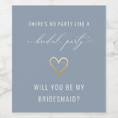 Brautparty Bridesmaid Vorschlag für ein Weinetiket Weinetikett (Einzelnes Label)