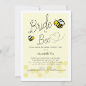 Brautparty Brie to Bee Light Yellow per Mail Einladung (Vorderseite)