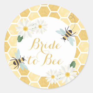 Brautparty Brie to Bee Runder Aufkleber