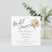 Brautparty Bright Summer Blume Elegant Einladung (Stehend Vorderseite)