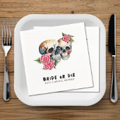 Brautparty "Brillen oder Die Skulls & Rose" Serviette