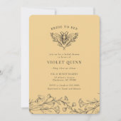 Brautparty "Brito Bee Vintage Wildblume" Einladung (Vorderseite)