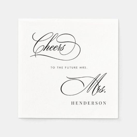 Brautparty Brunch begrüßt die Zukunft Serviette (Vorderseite)