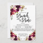 Brautparty Brunch - Brunch mit Bride Einladung (Vorderseite)