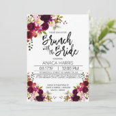 Brautparty Brunch - Brunch mit Bride Einladung (Stehend Vorderseite)