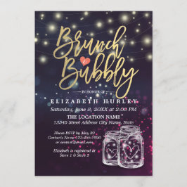 Brautparty Brunch Bubbly Mason Jar Lila Light Einladung