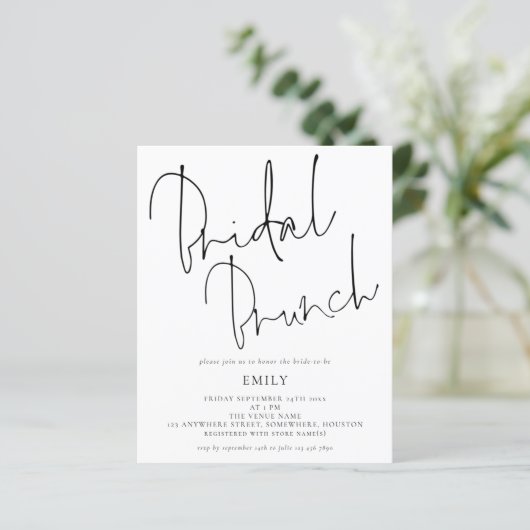 Brautparty Brunch-Einladung (Stehend Vorderseite)