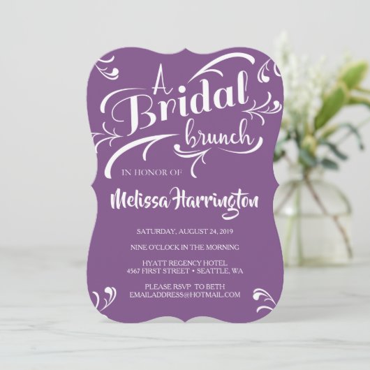 Brautparty Brunch Einladung (Stehend Vorderseite)