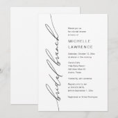 Brautparty Brunch Party Celebration Einladung (Vorne/Hinten)