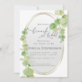Brautparty | Brunch und Eukalyptus Einladung