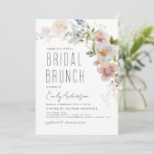 Brautparty Brunch Wildblume Boho Elegant Einladung (Stehend Vorderseite)