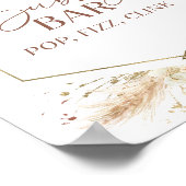 Brautparty Bubbly Bar Pop Fizz Clink Zeichen Poster (Ecke)