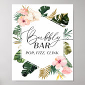 Brautparty Bubbly Bar Pop Fizz Clink Zeichen Poster (Vorne)