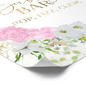 Brautparty Bubbly Bar Pop Fizz Clink Zeichen Poster (Ecke)