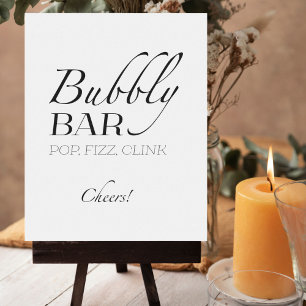 Brautparty Bubbly Bar Pop Fizz Clink Zeichen Poster