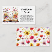 Brautparty "Buch und Ring" Begleitkarte (Vorne/Hinten)